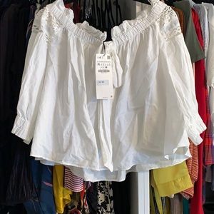 White off the shoulder top new